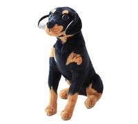 TOPLITHE Simulation Dog Plush, LifeLike Rottweiler Puppy Stuffed Animals Soft Plushie Toy For Boys Girls Birthday Xmas GIfts(23cm/9.06in)