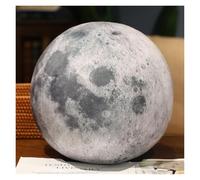 TOPLITHE Simulation Earth Sun Planet Plush, Softt Planet Stuffed Pillow Soft Hugging Plushie Educational Gift for Kids Boys Girls(Moon,27CM/10IN)