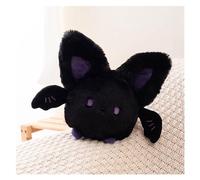 TOPLITHE Small Bat Plush, Kawaii Black White Bat Stuffed Animals Angel Devil Toy For Girls Boys Birthday Halloween (Color : Black)