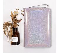 Toplive Sparkling Purple A6 Budget Binder Cover, Refillable 6 Ring Notebook Folder Personal Planner for Money Organiser, Loose Leaf Money Saving Wallet Cash Stuffing Binder