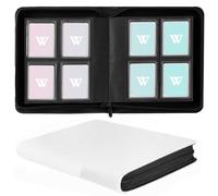 Toploader Binder, 4-Pocket Top Loaders Binder Album Holds 128 Top Loaders, Toploader Card Binder for 3" x 4" Rigid Cards, Ringless Toploader Folder (White)