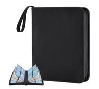 Toploader Binder for 160 Cards | 4 Pocket Side-Loading Pages for 3" x 4" Cards | Includes 20 Rigid Sleeves | Premium Storage Album with Zipper for Sports Cards and Trading Cards