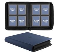 Toploader Binder, Holds 160 Toploaders, 100 Toploaders Included, 4-Pocket PU Cover Top Loader Binder for 3" x 4" Rigid Toploaders, Ringless Double-Sided Toploader Card Binder for TCG, Sport Cards