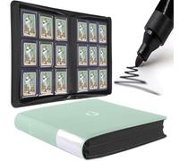 Toploader Binder, Holds 288 Top Loaders - 9-Pocket Top Loader Binder for 3" x 4" Rigid Card Holders for Trading Cards or Sports Cards, Model A - Asakusa Green