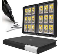 Toploader Binder, Holds 360 Top Loaders - 9-Pocket Top Loader Binder for 3" x 4" Rigid Card Holders for Trading Cards or Sports Cards, Model B - Classic Black