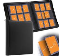 Toploader Binder, Holds 360 Toploaders, 9 Pocket Top Loader Holder with 20 Double Sided Sleeves for 7.6 x10.1cm Rigid Card Holders for Trading Cards or Sports Cards in Toploaders