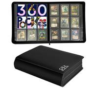 Toploader Binder | Holds 360 Toploaders | ROTHRATHER 9 Pocket Top Loader Card Storage with Sleeves for 3" x 4" Card Holders for Trading Cards or Sports Cards (Black)