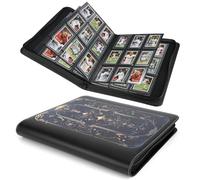Toploader Binder,Toploader Hard Cases, 9-Pocket Pages Sleeves Hold up 288 Cards.Toploader Card Binder with Sleeves for “3×4” rigid，Card Holder(black purple)