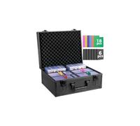 Toploader Storage Box, Trading Card Case for Sports Cards, Fits 3" x 4" 35PT Rigid Card Holder with 18 Colorful Dividers and 3 Foam Stoppers, Holds 600+ Toploaders or 130+ One Touch