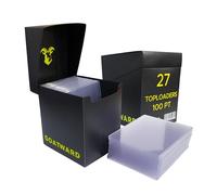 Toploaders 100PT + Deck Box Black - Pack 27 Toplaoders for Trading Cards with Heirloom Patches or Football or Basketball Signature - Protect and Store Your Sports Cards with Goatward