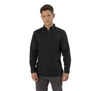 TopLook London Men's Mens Smart Casual Button-Down Cotton Shirt with Pockets in Black | Size: 3XL TopLook London Black 3XL
