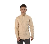 TopLook London Men's Mens Smart Casual Button-Down Cotton Shirt with Pockets in Light Beige | Size: 3XL TopLook London Light Beige 3XL
