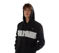 TopLook London Men's Panel Full Zip-Hooded Hoodie in Black | Size: XL TopLook London Black XL