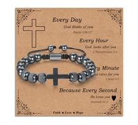 Toplstud Bracelets for Boys, Confirmation Holy Communion Baptism Gifts, Christian Jewellery Religious Gift for Son Grandson Godson Christians