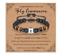Toplstud First Holy Communion Gifts for Boys Bracelets Religious Jewellery