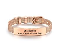 Toplstud Girl's Bracelet for Best Friend, Rose Gold Stainless Steel Friendship Bracelets for Girls Bestie, Birthday Christmas Jewellery Gift for Friends