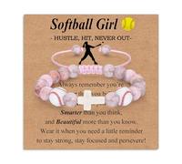 Toplstud Softball Gifts for Girls, Softball Bracelets for Girls, Birthday Present for Daughter Granddaughter Sister Niece, Encouragement Gifts