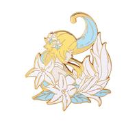 TopLucky Genshin Impact Lumine Brooch Pin - Lumine 2 Characters Cosplay Enamel Brooch Lapel Pin - Gift for Fans Men Women Girls Boys - White