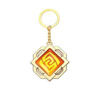 TopLucky Genshin Luminous Key charms Toy Impact Liyue Vision Geo Keychain Gold Game Figure Key Chain Pendant Keyring Genshin Character