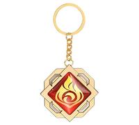 TopLucky Genshin Luminous Key charms Toy Impact Liyue Vision Pyro Keychain Gold Game Figure Key Chain Pendant Keyring Genshin Character