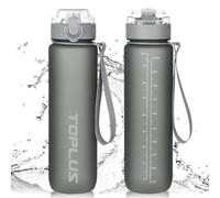 TOPLUS Sports Water Bottle 1L BPA-Free Tritan, Leakproof for Gym Cycling | 1000ml reusable bottle, splash-proof flip lid opens one-handed, carry strap; for men, women, teens, hiking, running, school