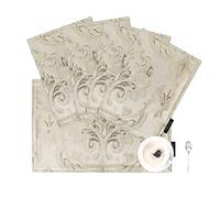 TOPLUXE Placemats 30x45cm, Luxury Table Mats for Dining Room/Banquet/Restaurant/Festival Decoration (Set of 4, Champagne)