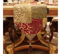 TOPLUXE Table Runner with Tassels, Table Runner for Dining Room/Restaurant/Banquet/Festival Decoration (33x228cm, Patchwork)