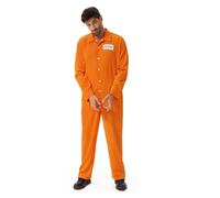 Topmall Orange Prison Jumpsuit Adult Prisoner Costume with Belt for Men Women Halloween, Green, XX-Large