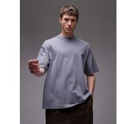 Topman Mens extreme oversized washed raw seam detail t-shirt in grey - Size Small