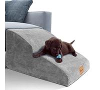 Topmart Dog Ramp and Steps High Density Foam 2 Tier 30cm High Non-Slip Dog Stairs Soft Foam Dog Ladder with Waterproof Cover Ideal for Injured Dogs, Elderly