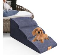 Topmart Dog Stairs High Density Foam 3 Tier 15.7 Inch High Non-Slip Dog Stairs with Waterproof Cover Soft Foam Dog Ladder Ideal for Injured Dogs, Elderly Cats