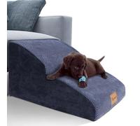 Topmart High Density Foam Ramp and Steps, 2 Levels, 30cm High, Non-Slip Dog Stairs, Soft Foam Ladder with Waterproof Cover, Ideal for Injured Dogs, Elderly Cats, Pets
