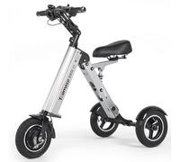 TopMate ES32 Electric Tricycle 3 Wheels Foldable Trike with Seat for Adults, Light Weight with Reverse Function and Key Switch, 10 Inch Pneumatic Tires Tricycle for Commute and Travel