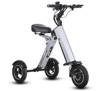 TopMate ES35 Powered Electric Tricycle 3 Wheels Foldable Trike with Seat for Adults, Lightweight Electric Tricycle with Removable 36V 7.8AH Battery,Reverse Function & Key Switch for Commute and Travel