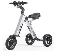 TopMate ES35 Powered Electric Tricycle 3 Wheels Foldable Trike with Seat for Adults, Lightweight Electric Tricycle with Removable 36V 7.8AH Battery,Reverse Function & Key Switch for Commute and Travel