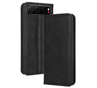 Topme Case Design for Nubia Air (6.78" Inches) Cover, Leather Phone Case Stylish Textured Card Slot.Black