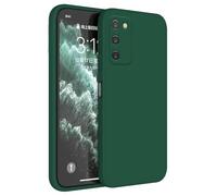 Topme Case Design for Samsung Galaxy A02s (6.5" Inches) Cover, Tpu Silicone Case Skin Protector - Dark Green