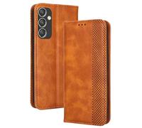 Topme Case Design for Samsung Galaxy A35 5G (6.5" Inches) Cover, Leather Phone Case Stylish Textured Card Slot.Brown
