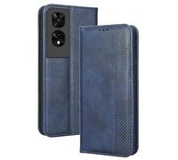 Topme Case Design for TCL 505 (6.75" Inches) Cover, Leather Phone Case Stylish Textured Card Slot.Blue