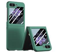 Topme Hard Skin Phone Case for Samsung Galaxy Z Flip5 / Samsung Galaxy Flip 5 2023 6.7, Polycarbonate Shockproof Protect Cover Holster Sleeve - Dark Green