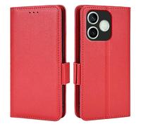 Topme Leather Case for HONOR 600 Lite 5G (6.6" Inches), [simple Lychee Pattern Series Phone Case] - Red