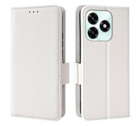 Topme Leather Case for HONOR X5C Plus (6.74" Inches), [simple Lychee Pattern Series Phone Case] - White