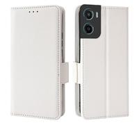 Topme Leather Case for Motorola Moto g06 / Motorola Moto g06 Power (6.88" Inches), [simple Lychee Pattern Series Phone Case] - White