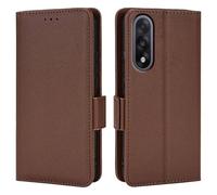 Topme Leather Case for OnePlus Nord 5 5G / OnePlus Nord5 5G (6.83" Inches), [simple Lychee Pattern Series Phone Case] - Brown