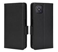 Topme Leather Case for OPPO Reno4 Z 5G (6.57" Inches), [simple Lychee Pattern Series Phone Case] - Black