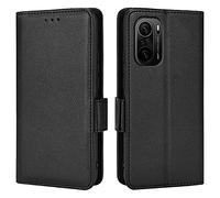 Topme Leather Case for POCO F3 / POCO F3 5G / Xiaomi MI 11i (6.67" Inches), [simple Lychee Pattern Series Phone Case] - Black