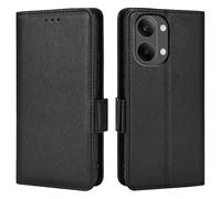 Topme Leather Case for POCO X8 Pro Max (6.83" Inches), [simple Lychee Pattern Series Phone Case] - Black