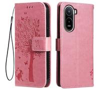 Topme Leather Case for Redmi A7 Pro (6.9" Inches), [cat and Tree Pattern Style Phone Case] - Pink