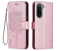 Topme Leather Case for Redmi A7 Pro (6.9" Inches), [cat and Tree Pattern Style Phone Case] - Rose Gold
