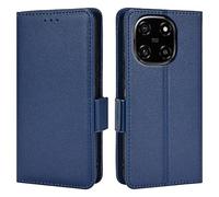 Topme Leather Case for Smartphone, Compatible with Blackview Color 6 (6.67" Inches), [simple Lychee Pattern Series Phone Case] - Dark Blue
